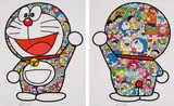 Doraemon: Hip Hip Hurrah!; and Doraemon’s Daily Life by Takashi Murakami, 2019/20, Two screenprints in colours, on smooth wove paper, with full margins, sold Sep 2020