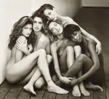 Herb Ritts, Stephanie, Cindy, Christy, Tatjana, Naomi, Hollywood, 1989, Gelatin silver print, mounted on board