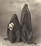 Irving Penn, Three Rissani Women with Bread, 1971, Platinum-palladium print, mounted, printed later