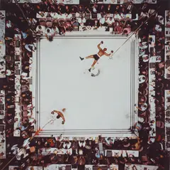 Neil Leifer, Aerial of Muhammad Ali victorious after his round two knockdown of Cleveland Williams during the 1966 World Heavyweight Title fight at the Astrodome, Houston, Texas, 14 November, 1966, Chromogenic print, printed later