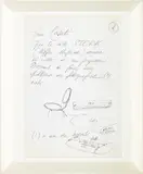Gio Ponti, Drawing for demountable 'Round' easy chair, 1950s, Ink on paper, painted wood frame