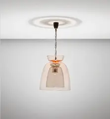 Seguso, Ceiling light, 1950s, Coloured glass, brass
