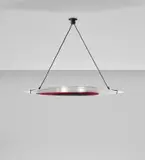 Paolo Venini, ‘Barchetta’ ceiling light, circa 1958, Acid-etched glass, coloured glass, painted iron