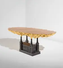 Studio Job, Table, from the 'Robber Baron' series, designed 2006, executed 2007, Polished, patinated, gilded and painted cast bronze