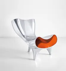 Marc Newson, 'Orgone' chair, 1993, Polished aluminium, painted aluminium