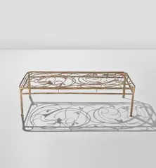Claude Lalanne, Unique low table, 1998, Patinated bronze, copper, glass