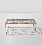 Claude Lalanne, Unique low table, 1998, Patinated bronze, copper, glass