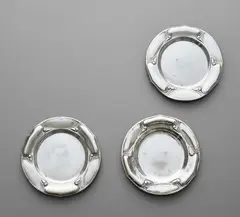 Henry van de Velde, Three plates, circa 1915, Precious metal