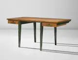 Jean Prouvé, 'Aile d'avion' desk, circa 1945, Oak-veneered wood, oak, painted steel