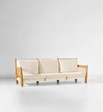 Egon Eiermann, Unique sofa, designed for Villa Vollberg, Berlin, circa 1941, Oak, fabric