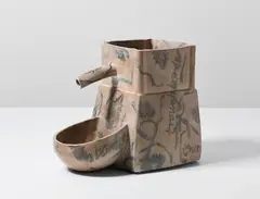 'Overlap' by Alison Britton, 2005, Earthenware, painted with slips and underglaze pigments, clear matt glaze, sold Jun 2020