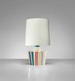 Rare table lamp by Gio Ponti, 1930, Glazed earthenware, paper shade, sold Jun 2020