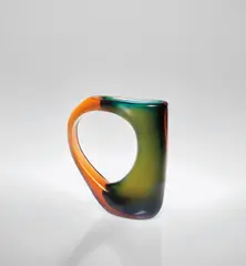 Giorgio Ferro, Vase, from the ‘Anse Volanti’ series, 1950s, Iridescent coloured glass