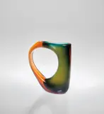 Giorgio Ferro, Vase, from the ‘Anse Volanti’ series, 1950s, Iridescent coloured glass
