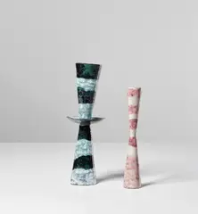 Two vases by Fausto Melotti, circa 1950, Glazed earthenware, sold Jun 2020