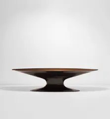 Piero Bottoni, Rare dining table, circa 1950, Partially ebonised mahogany-veneered wood, mahogany, ebonised mahogany