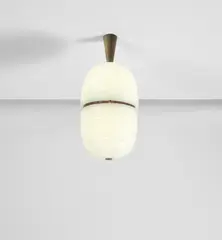 Ceiling light, model no. 5254 by Gio Ponti, 1931-1935, Cordonato glass, brass, sold Nov 2020