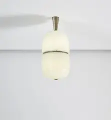 Ceiling light, model no. 5254 by Gio Ponti, 1931-1935, Cordonato glass, nickel-plated brass, sold Nov 2020