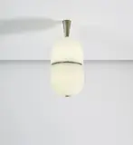 Gio Ponti, Ceiling light, model no. 5254, 1931-1935, Cordonato glass, nickel-plated brass