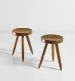 Charlotte Perriand, Pair of tripod stools