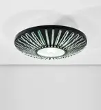Max Ingrand, Ceiling light, model no. 2077, circa 1958, Glass, painted steel