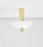 Ceiling light, model no. 9049 by Paavo Tynell, circa 1950, Brass, glass, sold Nov 2020