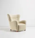 Kaj Gottlob, Armchair, designed 1937, Fabric, stained beech
