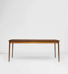Desk by Ole Wanscher, circa 1959, Brazilian rosewood-veneered wood, Brazilian rosewood, sold Nov 2020