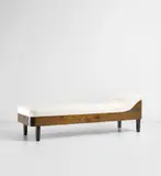 Melchior Wernstedt, Daybed, designed for the Lillhagen Hospital, Gothenburg, circa 1932, Stained beech, painted wood, fabric
