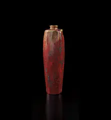 Vase by Pierre-Adrien Dalpayrat, circa 1894, Stoneware, 'Dalpayrat' red glaze, sold Nov 2020