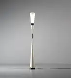 Standard lamp, designed for the Fondazione Livio e Maria Garzanti by Gio Ponti, circa 1954, Glass, painted aluminium, brass, painted wood, painted steel, sold Nov 2020