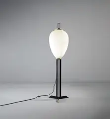 Standard lamp by Angelo Lelii, circa 1958, Glass, painted brass, brass, sold Nov 2020