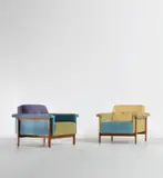 Ettore Sottsass, Pair of 'Canada' armchairs