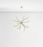 Rare ceiling light, model no. 2036 by Gino Sarfatti, circa 1948, Brass, painted aluminium, sold Nov 2020