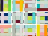 Imi Knoebel, Twelve works: (i) Face 49; (ii) Face 50; (iii) Face 51; (iv) Face 52; (v) Face 53; (vi) Face 54; (vii) Face 55; (viii) Face 56; (ix) Face 57; (x) Face 58; (xi) Face 59; (xii) Face 60, 2003-15, acrylic on plastic film collage