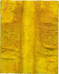 Yellow by Marcello Lo Giudice, 2018, oil and pigment on canvas, sold Jul 2020