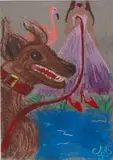 Stroll by Maria Farrar, 2019, pastel on paper, sold Oct 2020