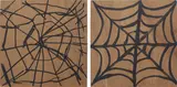 David Shrigley, Two works: (i) Untitled (Web 1); (ii) Untitled (Web 2), 2005, acrylic on wood