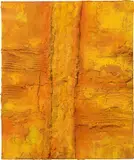 Marcello Lo Giudice, Yellow Volcan, 2018, oil and pigment on canvas