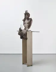 Matthew Monahan, Ziggurat, 2012, bronze, stainless steel and palladium leaf plate bronze, in 2 parts