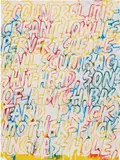 Mel Bochner, Scoundrel, 2012, enamel paint on paper