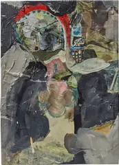 Katy Moran, Bear 1, 2009, acrylic and collage on canvas