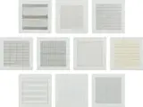 Agnes Martin, Paintings and Drawings 1974-1990, 1991, complete set of ten lithographs, on vellum transparency paper, contained in the original portfolio, with accompanying exhibition catalogue
