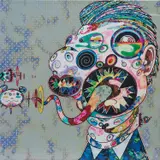 Homage to Francis Bacon (Study for Head of Isabel Rawsthorne and George Dyer) by Takashi Murakami, 2016, offset lithograph in colours on smooth wove paper, sold Oct 2020