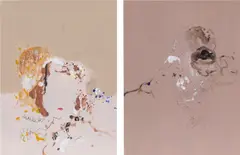 Two works: (i) ARK, No.1; (ii) ARK, No.15 by David Kim Whittaker, 2007-08, (i) acrylic, graphite and charcoal on card (ii) acrylic and graphite on card, offered Oct 2020