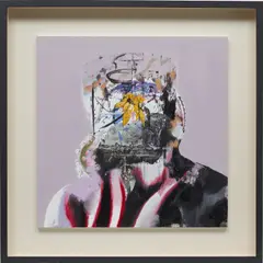 David Kim Whittaker, Final Transition Jerusalem, 2006, oil, acrylic, charcoal and paper collage on board, in artist's frame