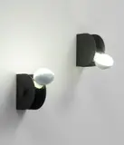 Pair of adjustable wall lights, model no. 43 by Gino Sarfatti, circa 1963, Painted aluminium, painted brass, offered Dec 2020