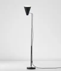 Giuseppe Ostuni, Adjustable table or standard lamp, variant of model no. 201, circa 1955, Painted aluminium, chromium-plated brass, painted metal