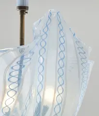 Ceiling light by Venini, 1950s, Zanfirico glass, brass, sold Dec 2020