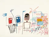 Untitled by Jean-Michel Basquiat, 1983, oilstick on paper, sold Mar 2019